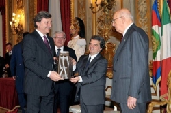 Gabriello Mancini da Napolitano in occasione del Premio dei Premi di Cotec