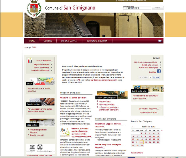 San Gimignano, on line il nuovo sito del Comune