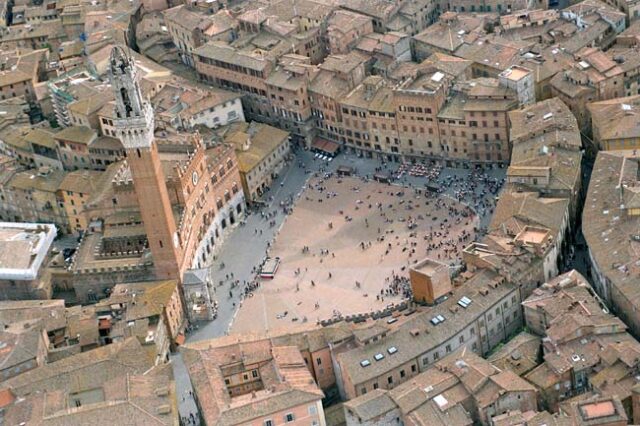 piazza del Campo dall'alto