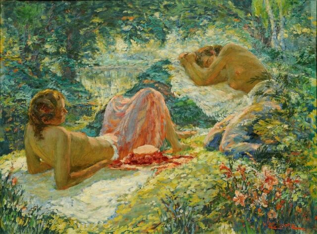 L'opera di Kosvanec "Bagnanti"