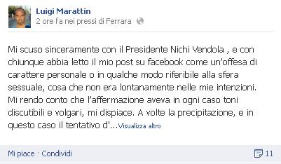 Rossi, l’accusa su Facebook al renziano Marattin arriva in ritardo