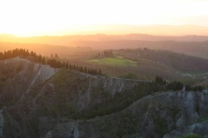 Tramonto sulle Crete Senesi