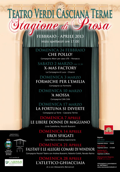 CinealVerdi e Stagione di Prosa a Casciana Terme