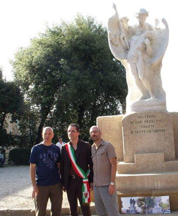 Restaurato “L’Angelo dei Caduti” in piazza XX Settembre a Volterra