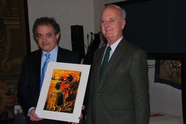 La consegna del premio al presidente della Provincia di Firenze Andrea Barducci