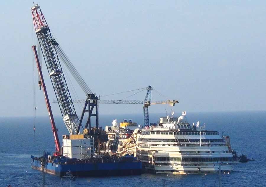 Rimozione Concordia, al Giglio è arrivata la Conquest MB1