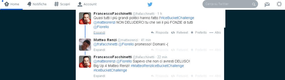 Ice Bucket Challenge, oggi Renzi si sottopone al gavettone