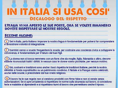 Fratelli d’Italia, un decalogo per gli stranieri in Toscana