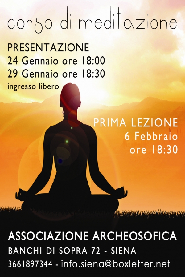 A lezione di “meditazione”  con l’Associazione Archeosofica di Siena. …