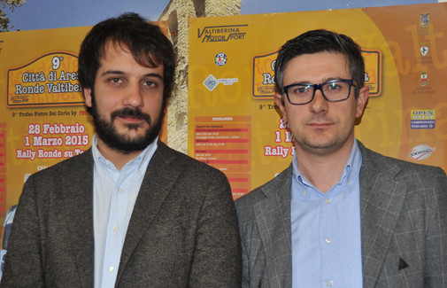 Assessore allo sport Francesco Romizi e Davide Nicchi vicepresidente di Valtiberina Motorsport