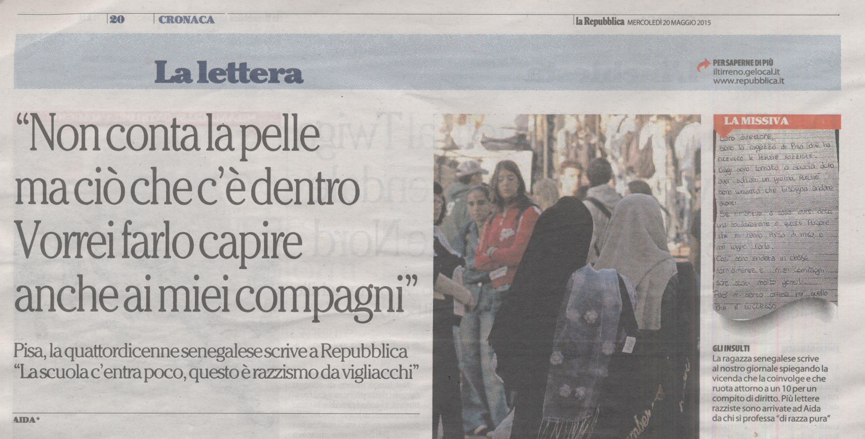 «Sono migliore di voi». Studentessa senegalese scrive a Repubblica dopo i messaggi razzisti ricevuti in classe