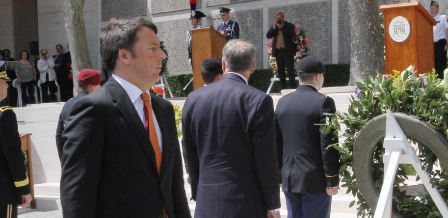 Renzi al Memorial Day. Il premier: «Lotteremo ogni giorno per pace, democrazia e libertà»