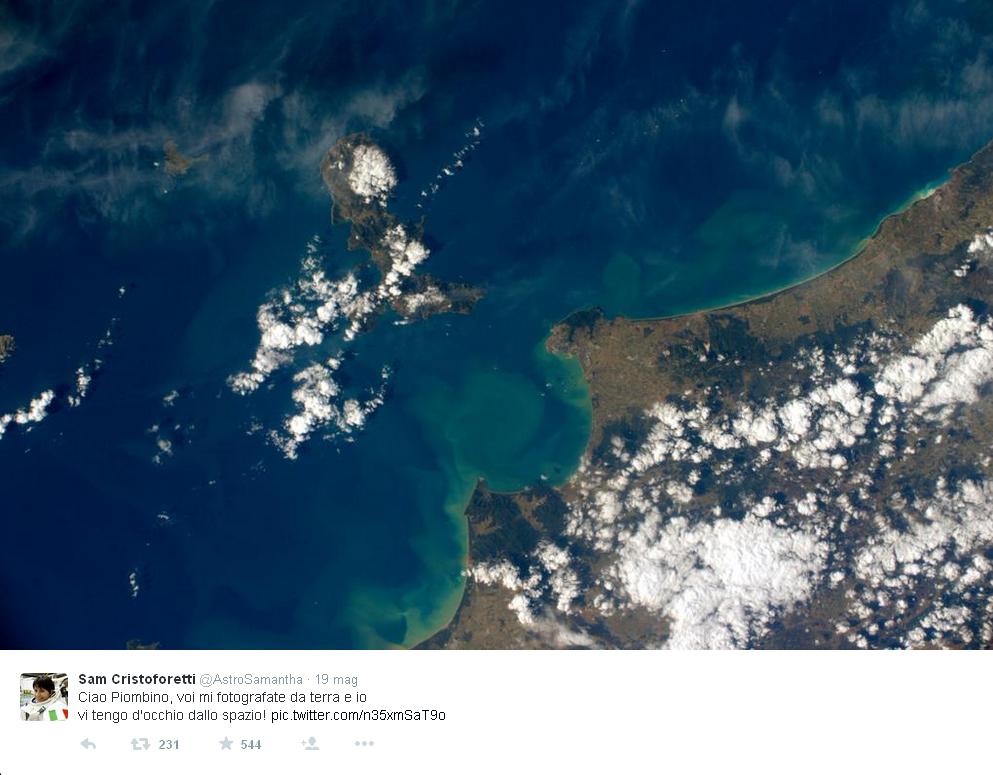 «Ciao Piombino». Il saluto spaziale di AstroSamantha