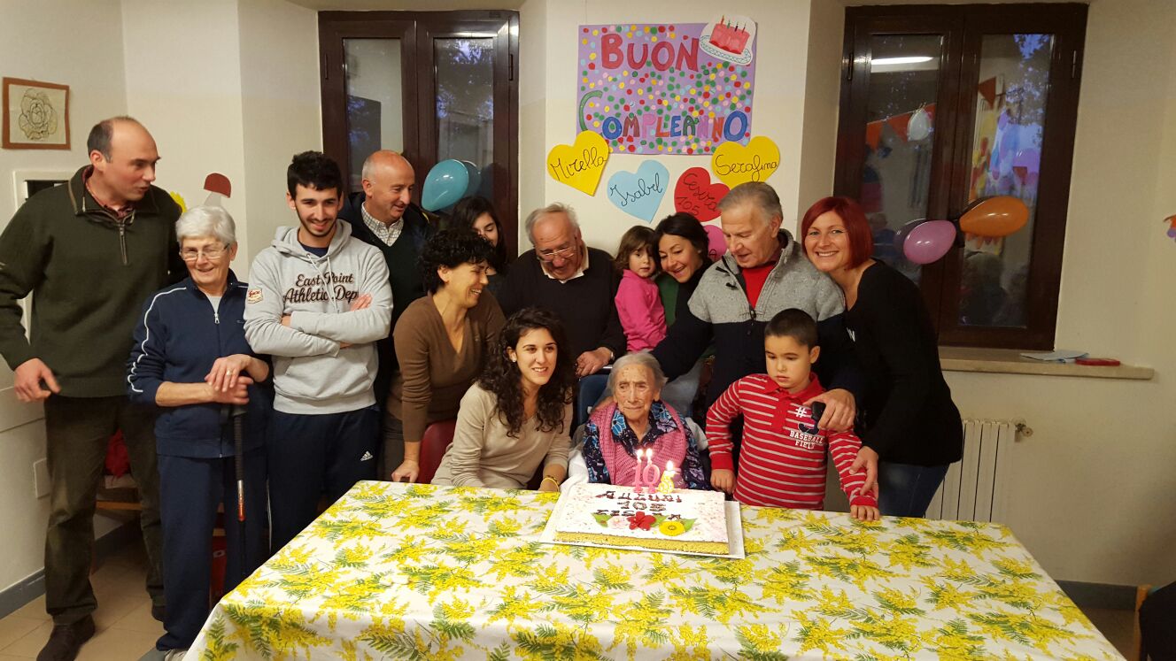 105 anni per Cesira Segantini, compleanno speciale alla Rsa di San Francesco