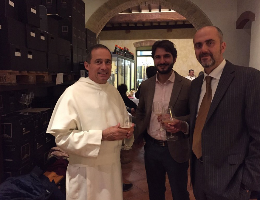 Saluto ai frati di Sant’Antimo. Cena in Valdorcia e sguardo al futuro nel segno di Santa Caterina