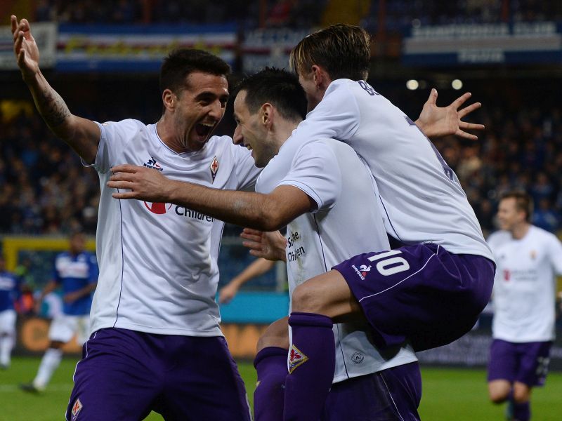 Gioia viola. Show in casa della Samp, Fiorentina ancora al comando della Serie A