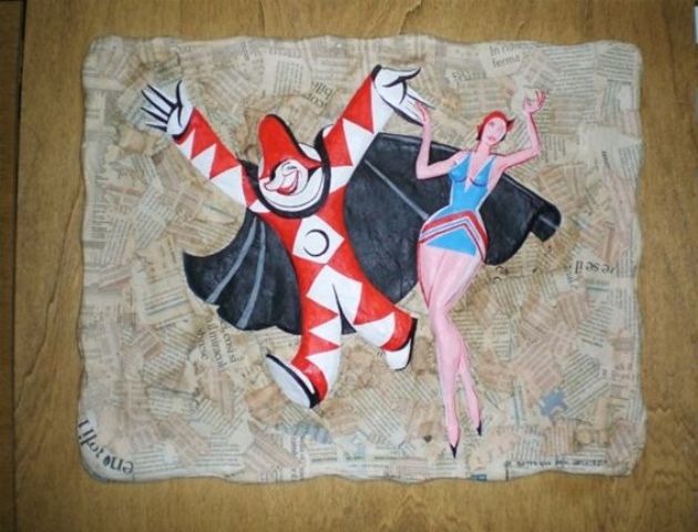 L’omaggio. Francobollo per il Carnevale di Viareggio con Burlamacco e Ondina