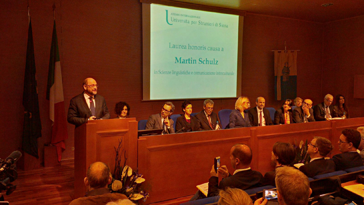 «L’Europa deve vigilare». Caso Regeni, Schulz ne parla da Siena: «Per ora, l’Egitto ha fallito»