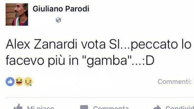 Battuta mal riuscita. Zanardi, «lo facevo più in gamba». Sindaco di Suvereto nella bufera