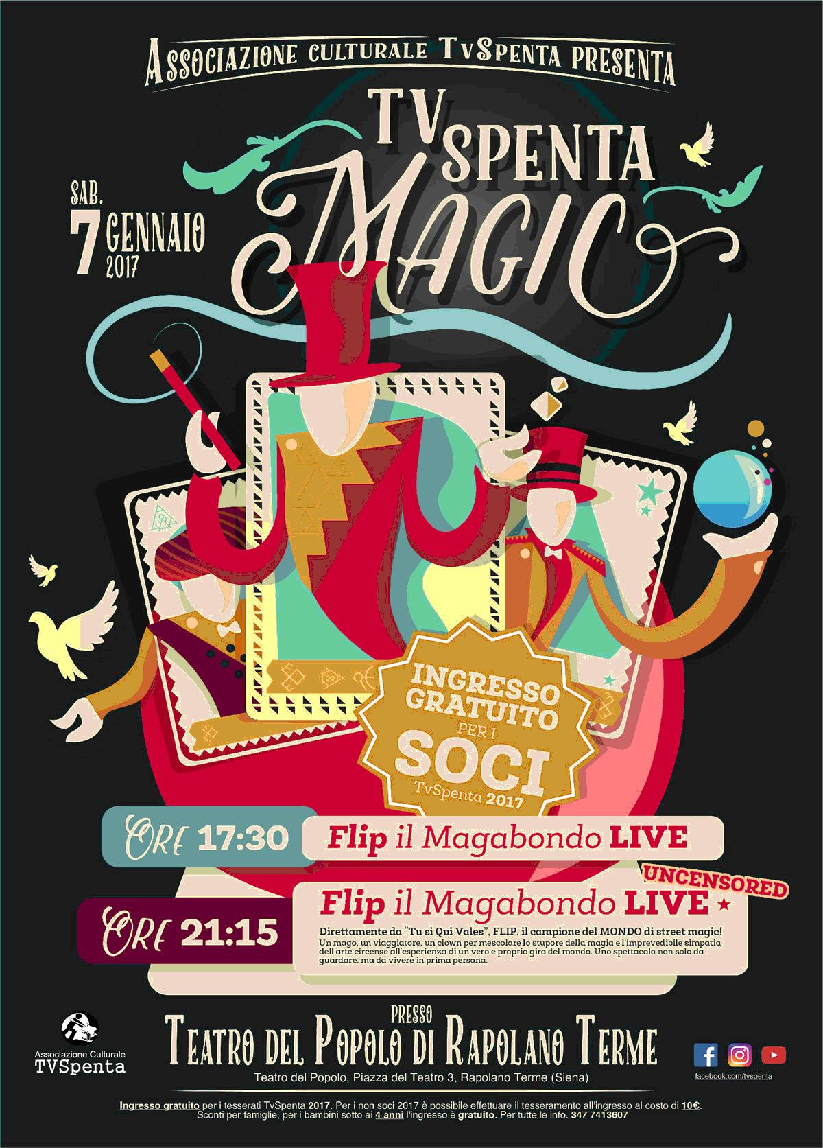 Magia protagonista al Teatro del Popolo, da “Tu si que vales” arriva Flip il Magabondo