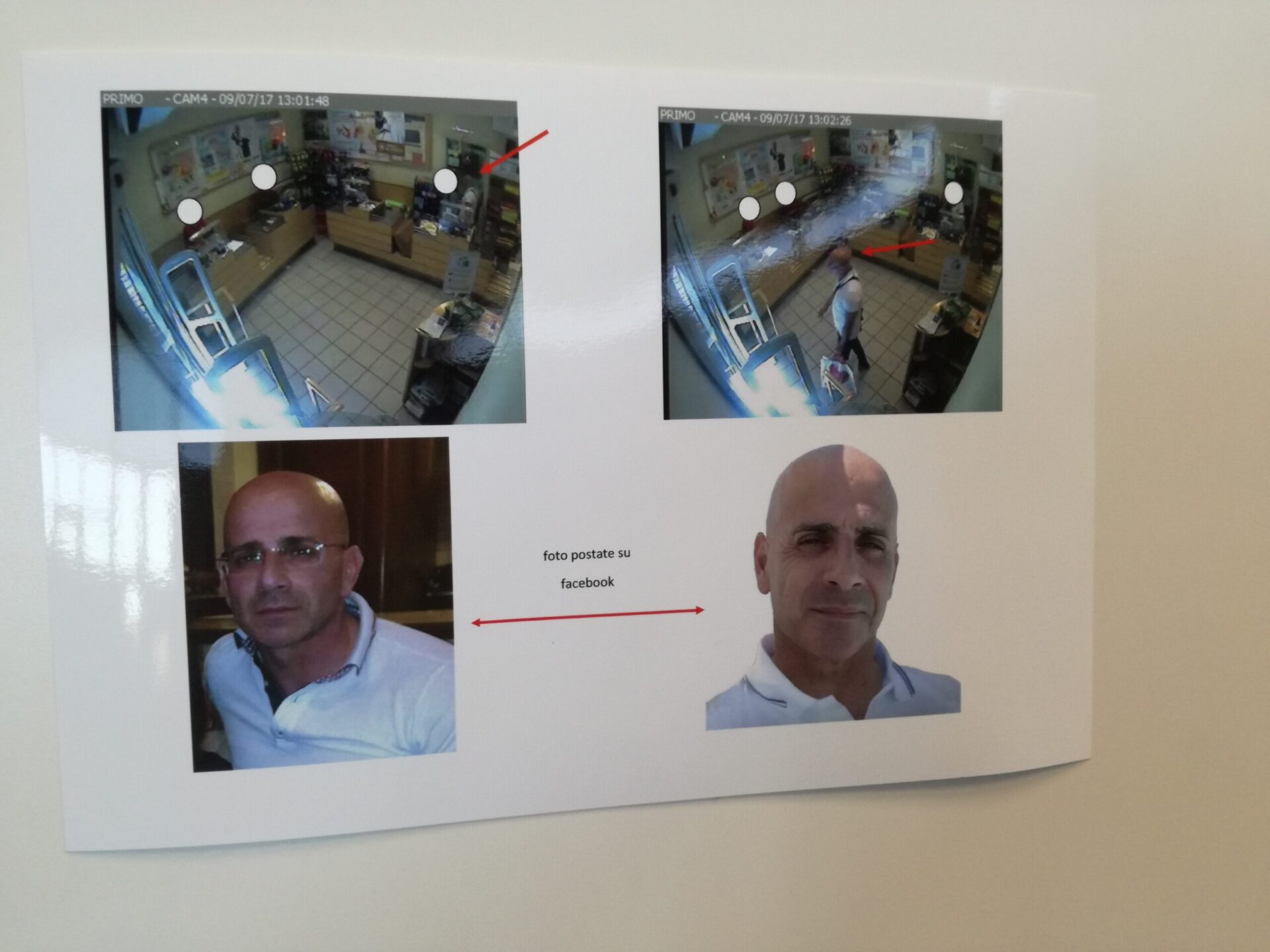 Tradito da Fb. Rapina supermercato a volto scoperto, identificato grazie alle foto sul social