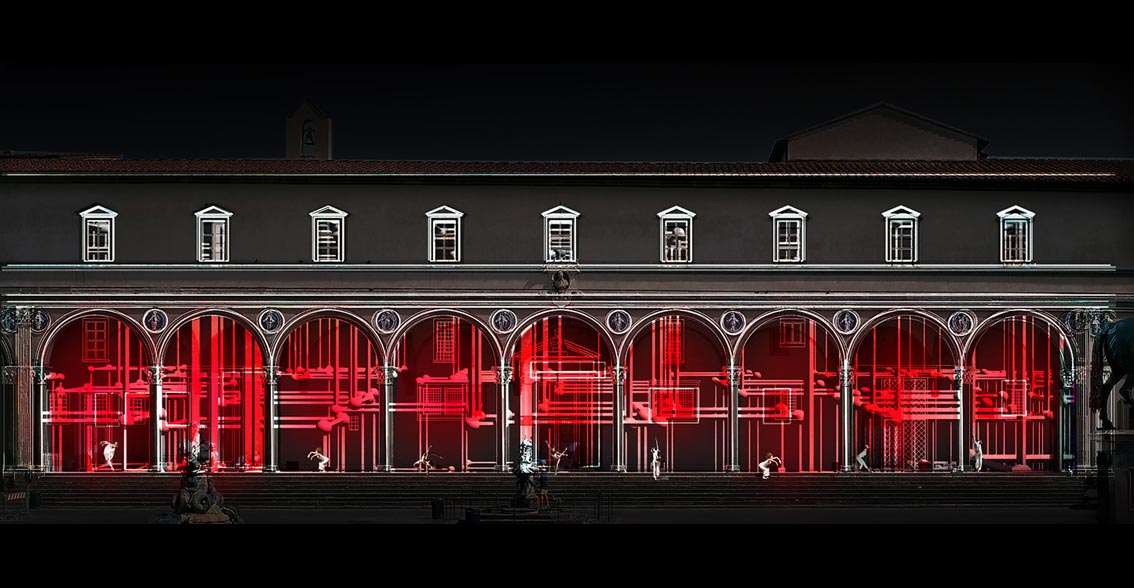 Omaggio a Brunelleschi. Acrobazie e videomapping a Firenze con “Muovere un cielo pieno di figure vive”