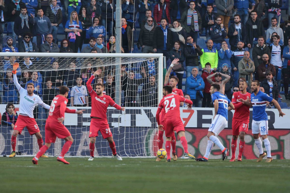 Fiorentina, che umiliazione. Tripletta dell’ex Quagliarella, al ‘Ferraris’ viola mai in partita
