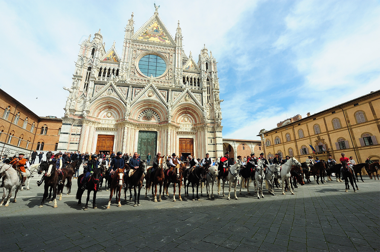 Francigena a cavallo. 140 cavalieri attraversano l’antica strada fino al Campo