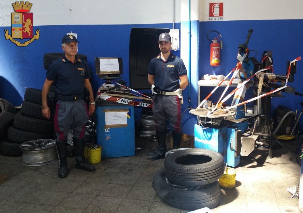 Falso professionista. Scoperto gommista fai da te, multa salata e strumenti sequestrati