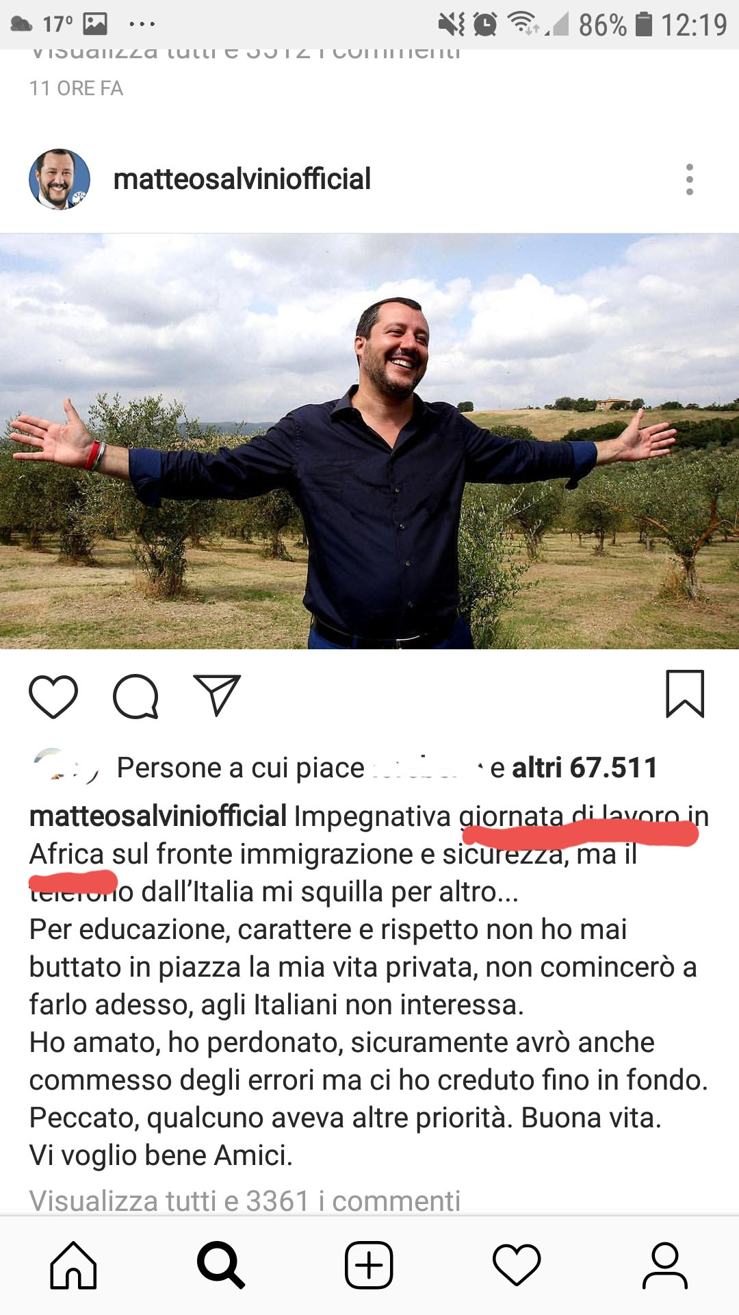 L’amore ai tempi dei social. Salvini saluta la Isoardi da “Monteroni d’Africa”