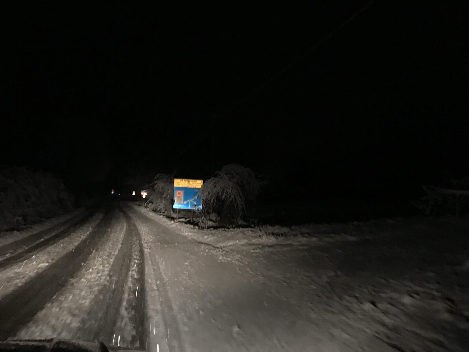 Primi fiocchi di neve sulla provincia di Siena