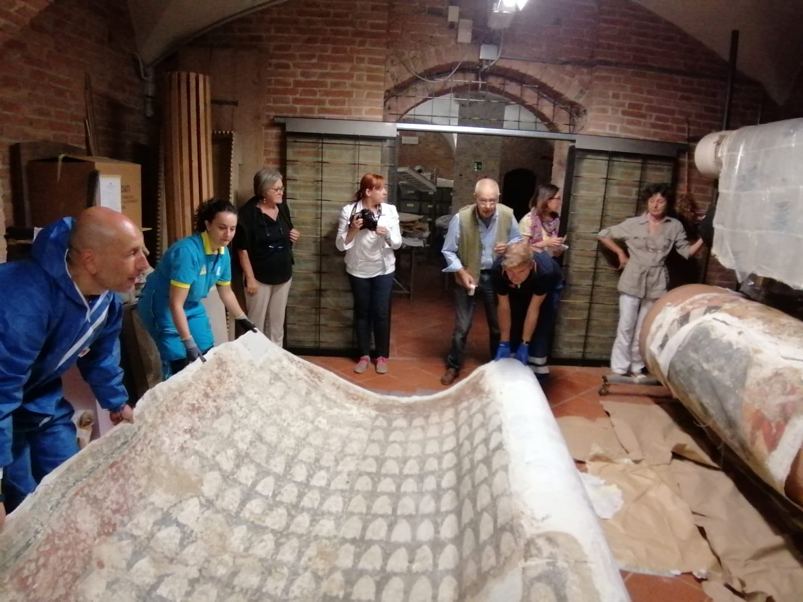Gli affreschi strappati del ‘300 tornano a casa. Dalla Pinacoteca di Siena a Palazzo Corboli per il restauro OpenLab