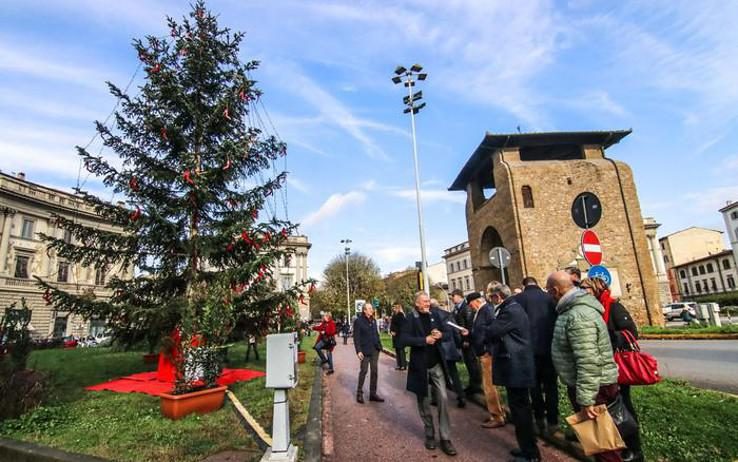 Contro la violenza sulle donne. L’albero di Natale con scarpe rosse per non dimenticare