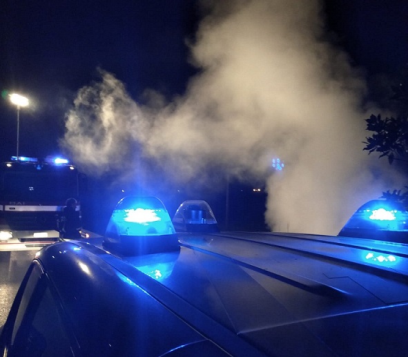Coronavirus. In servizio per controlli legati all’emergenza, domano incendio sul raccordo Siena-Bettolle