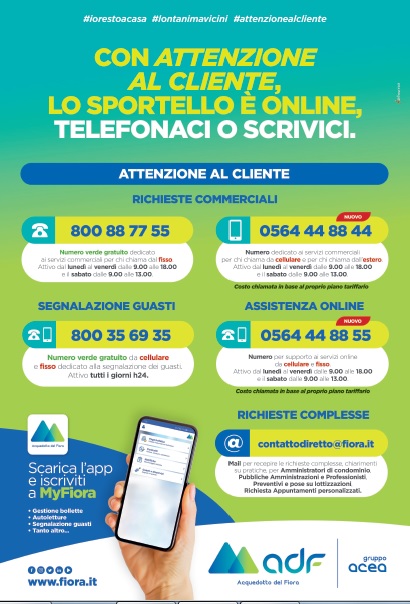 Acquedotto del Fiora, più attenzione al cliente con il numero Smart