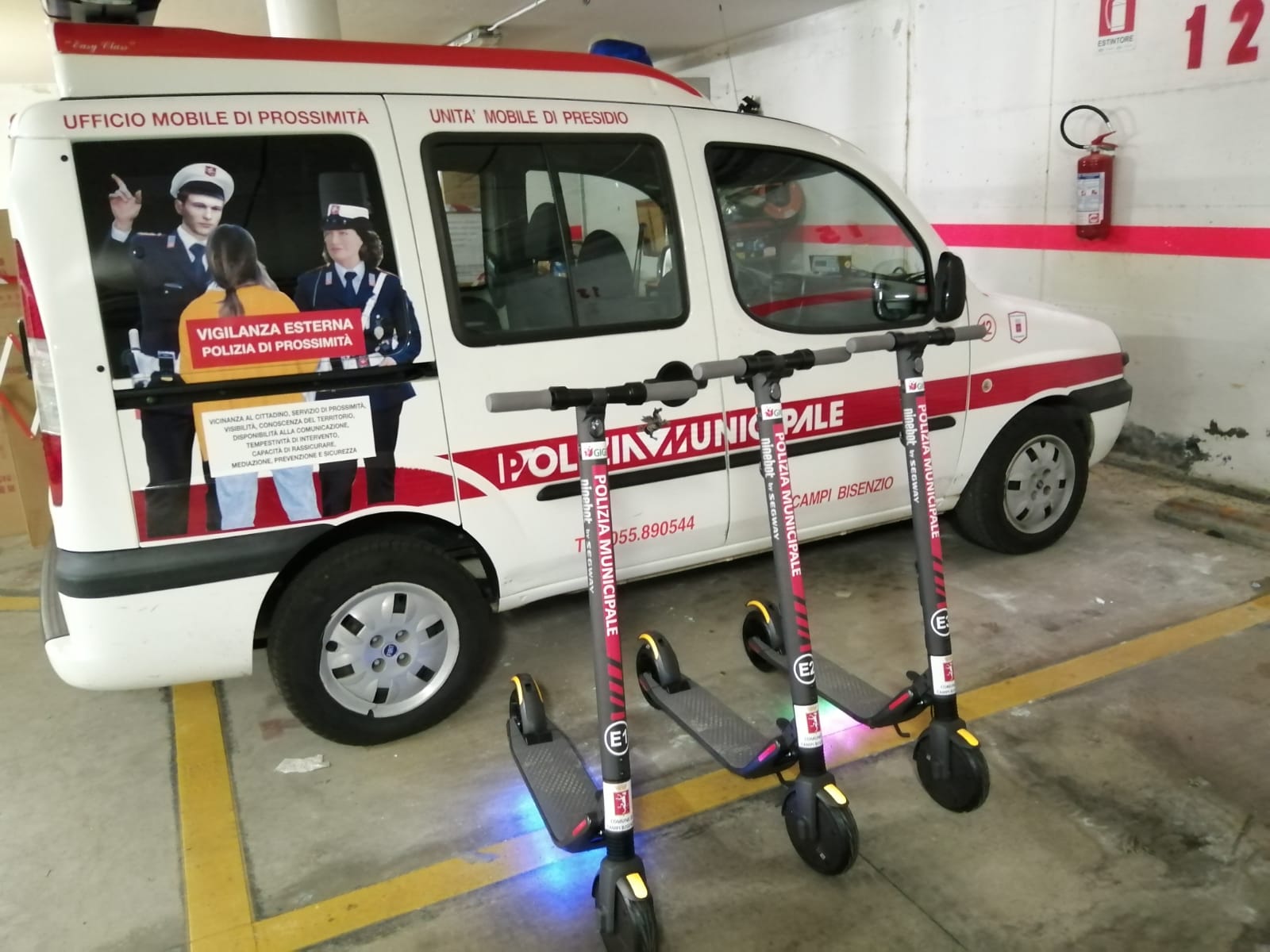 Nuovi mezzi per la sicurezza. Tre monopattini elettrici per la Polizia Municipale