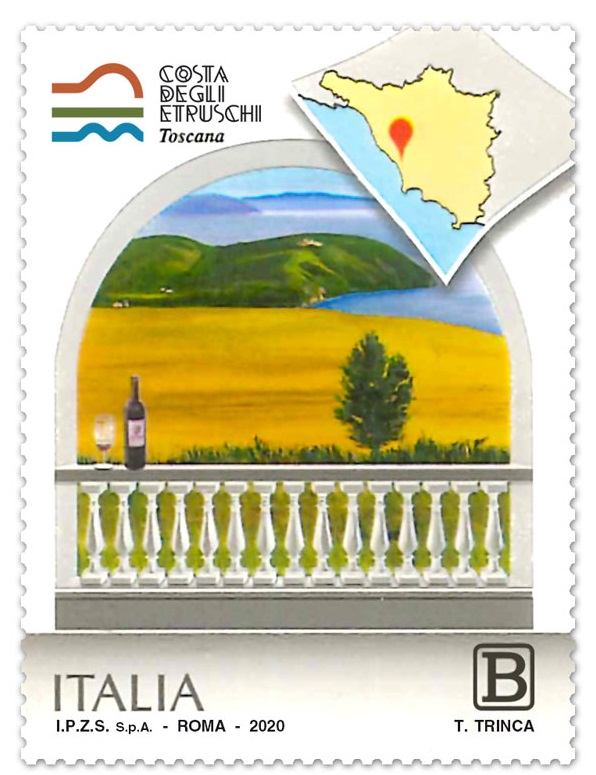 Toscana in francobollo. Poste Italiane omaggia la Costa degli Etruschi