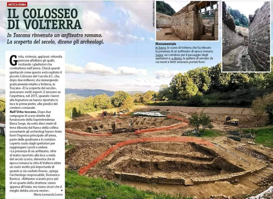 Colosseo made in Toscana. L’Anfiteatro di Volterra su Focus Storia, la scoperta che affascina il mondo dell’archeologia