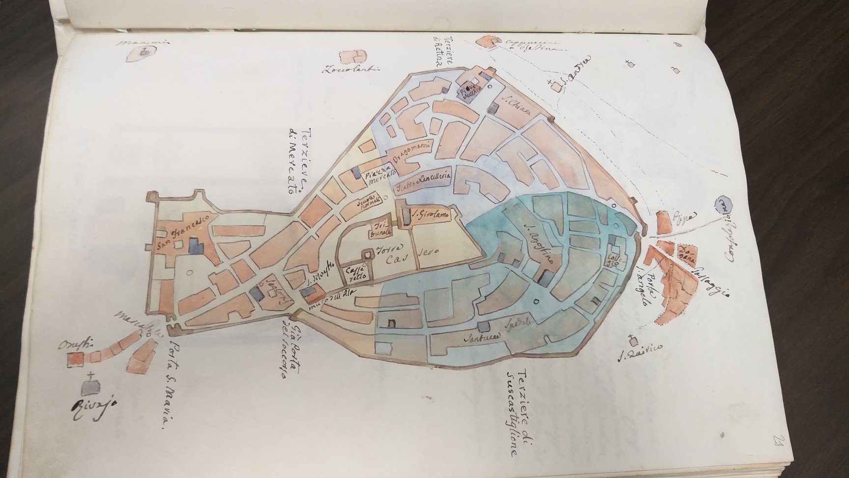 Nuova vita. Cartografie di Castiglion Fiorentino nel ‘700, restaurato antico manoscritto