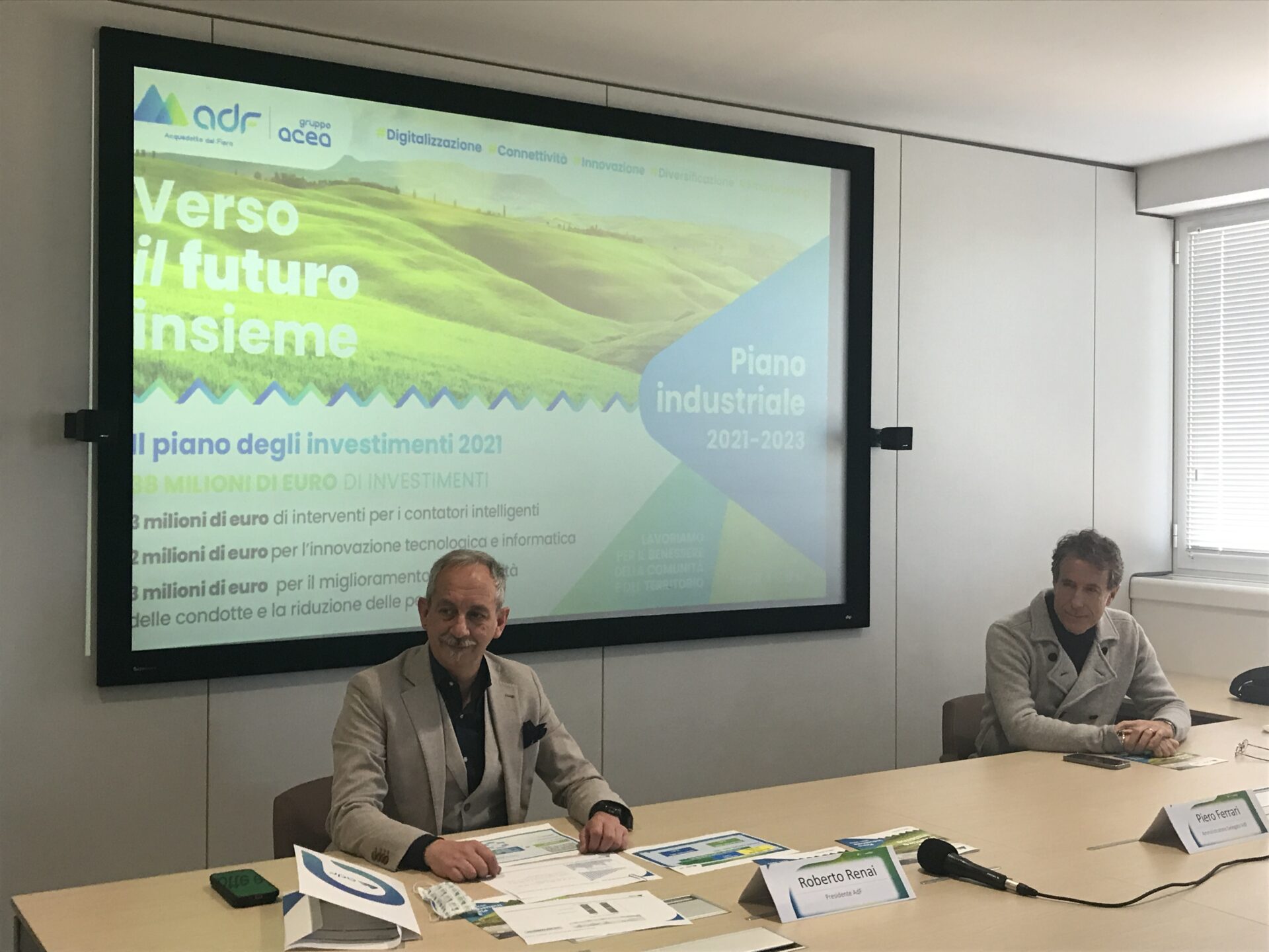 Transizione ecologica. AdF presenta il piano industriale 2021, 38 milioni di investimenti