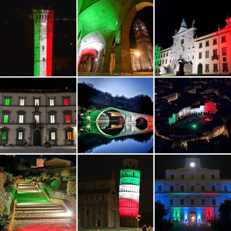 La Toscana celebra i 160 anni dell’Unita’ d’Italia. Il Tricolore ‘sventola’ sui monumenti