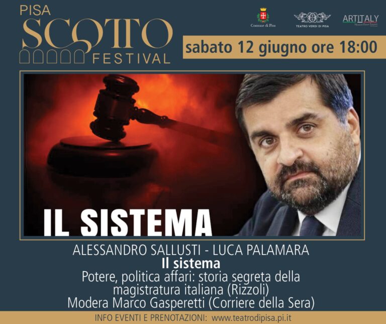 Al Pisa Scotto Festival la giustizia italiana raccontata da Palamara e Sallusti