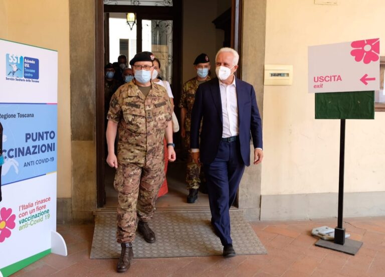 Nuovo hub a Firenze per il vaccino Covid, all’Istituto Geografico Militare 120 dosi giornaliere