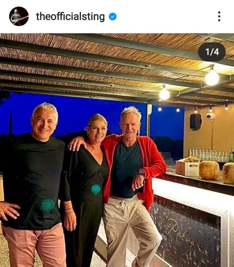 Non solo vino e musica. Sting apre una pizzeria nella sua tenuta in Toscana