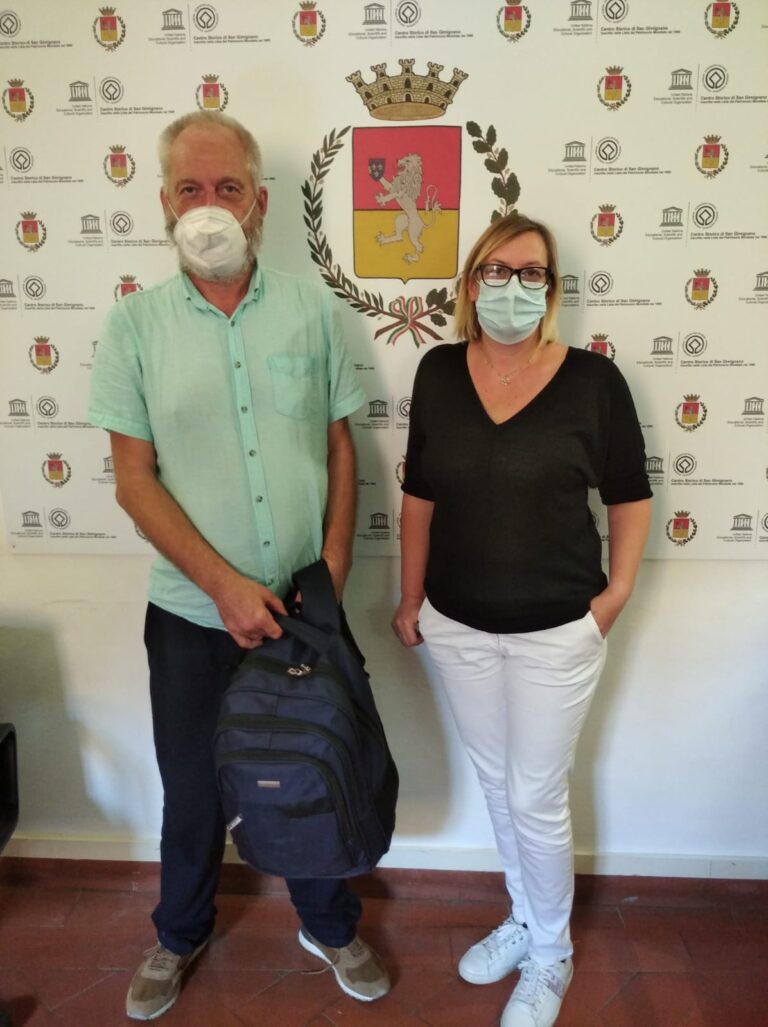 Il Forrest Gump della sicurezza stradale ha fatto tappa a San Gimignano