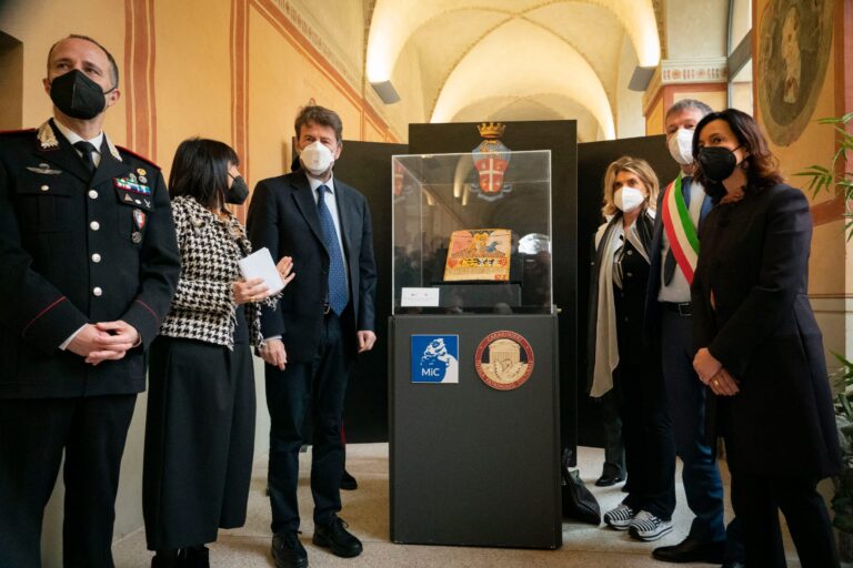 La Biccherna ritorna a Siena: restituita dal ministro Franceschini l’opera ritrovata
