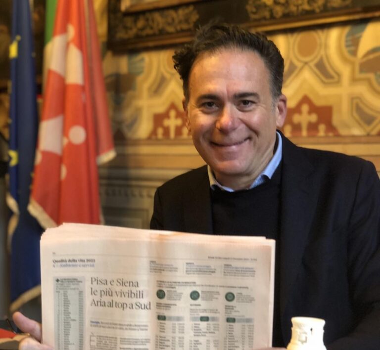 Qualità della vita. Pisa nella top ten. Il sindaco Conti: primi per ambiente e servizi. Orgoglioso
