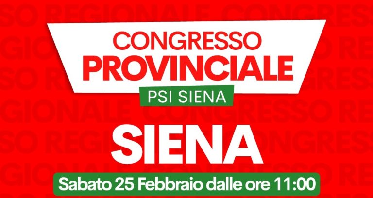 Il Partito Socialista Italiano di Siena a congresso