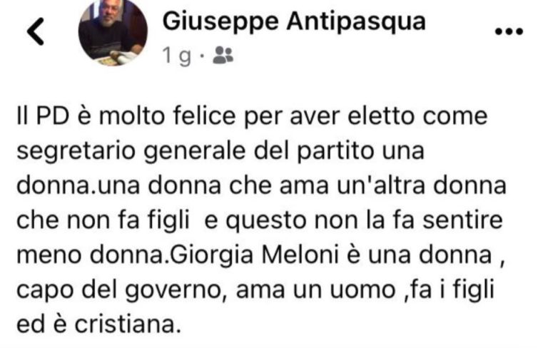 Post sessista contro Elly Schlein, il Pd all’attacco: “Parole gravi”