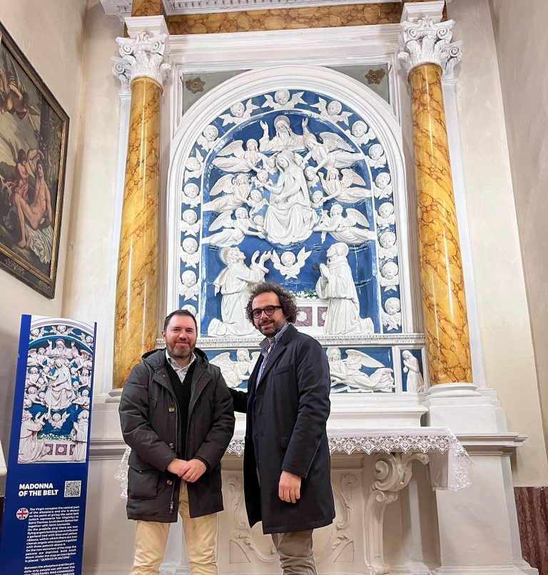 Terminato il restauro dell’opera Madonna della cintola di Andrea della Robbia nella Collegiata di Foiano
